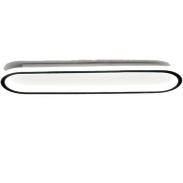 Imagem de Luz De Teto De Faixa Longa De Canto Redondo Minimalismo Moderno Lâmpada De Teto Led Perto De Luminárias De Teto Para Vestiário Sala De Estar Quarto Entrada Corredor Cozinha, Black-100cm, 3 color light