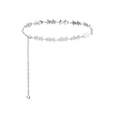 Imagem de Corrente de cintura dourada para mulheres, corrente multicamadas, sol, lua, estrela, barriga em camadas, corrente de metal para bijuterias, Large, Cobre, Sem Pedra Preciosa