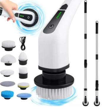 Imagem de Escova De Limpeza Elétrica Multiuso Rotatória Magica Limpa Canto Friso