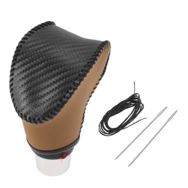 Imagem de Motoforti Capa de manípulo antiderrapante para Kia Soul 2020-2023 couro sintético marrom preto