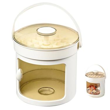 Imagem de Balde Forma de Gelo Reservatorio Tampa Alça Pegador Dispenser Recipiente Reuniao Festa Casa Evento