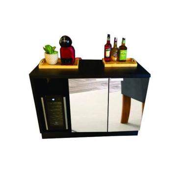 Imagem de Bar Bancada Balcão Para Embutir Adega E Vinhos Com Espelho
