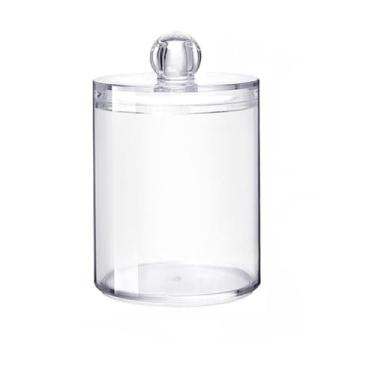 Imagem de Porta Cotonetes E Algodão Com Tampa De Acrílico Maquiagens Elásticos Organizador(2 Unidades)