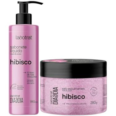 Imagem de Kit Sabonete Liquido + Sais Corpo E Rosto Labotrat Dia A Dia Cheiro De Fruta Hibisco 190ml