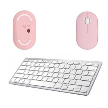 Imagem de Mou Rosa/teclado Bluetooth P/galaxy Tab S8 5g Sm-x706 11 - BDNET