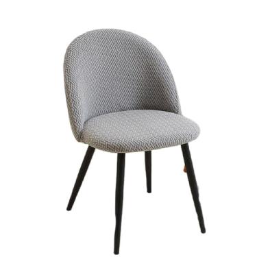 Imagem de Capa para cadeira de jacquard macio, 1/2/4/6 peças, elástica, encosto baixo, para sala de jantar, capa para assento de maquiagem, para casa, hotel, bar (2 peças, capa para cadeira/B3)
