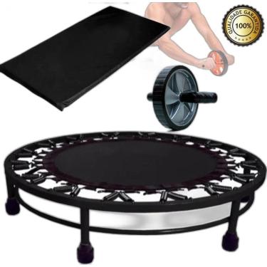 Imagem de Kit Aeróbico Mini Jump 32 Molas+ Colchonete + Roda Abdominal