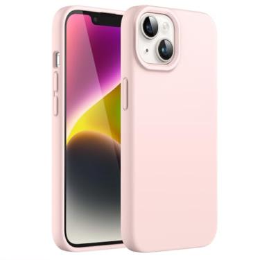 Imagem de JETech Capa de Silicone para iPhone 14 6,1 Polegadas, Case Protetora para Corpo Inteiro com Toque Suave e Sedoso, Capinha à Prova de Choque com Forro de Microfibra (Rosa)