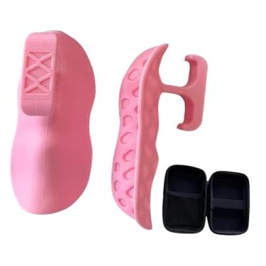 Imagem de oshhni 2 peças de manoplas antiderrapantes para treino para homens e mulheres, almofadas de barra, manoplas para levantamento de peso, treinamento de, Rosa