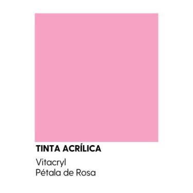 Imagem de Tinta Emborrachada Acetinada Rosas - Vitacryl, Pétala de Rosa, 3,6 lts