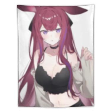 Imagem de LIEGBMEU Tapeçaria de biquíni sexy anime menina 152.4 cm x 203.2 cm interior exterior parede colcha arte decoração de tapeçaria caprichosa, AF172