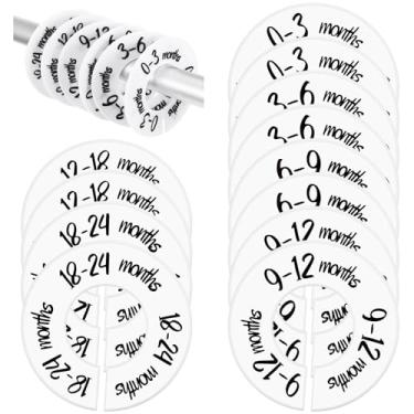 Imagem de KFHENSOMR Divisórias de armário de bebê, unissex, 12 peças, organizador de roupas de recém-nascidos a crianças, organizadores de armário para berçário, tamanho de roupas de bebê, divisória de idade