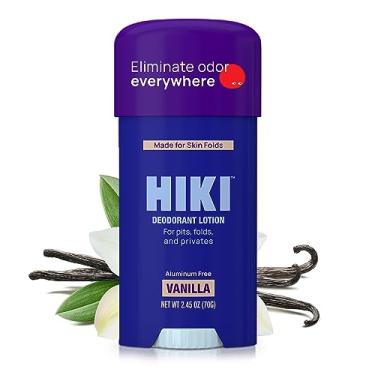 Imagem de HIKI Creme desodorante de corpo inteiro para axilas, dobras de pele + desodorante de peças privadas. Sem alumínio, sem talco e projetado para peles sensíveis - NOVA FÓRMULA - (Baunilha - 1 pacote)