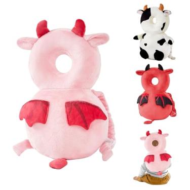 Imagem de Mochila protetora de cabeça de bebê para crianças, macia, ajustável e leve para caminhar e engatinhar com segurança, meninas e meninos (diabo rosa)