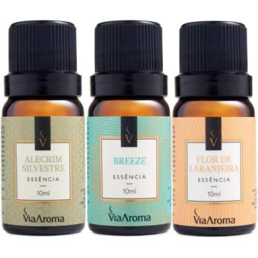 Imagem de Kit 3 Essências Via Aroma - Aromatizador Aromaterapia 10ml Maça, Vanil