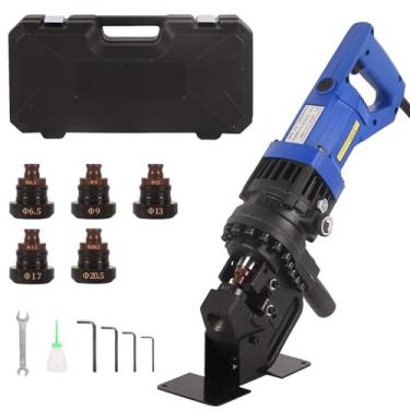 Imagem de LCyindu Furador Hidráulico Elétrico De 1200 W, Aço 1 Hp Φ1/4"-4/5", Com Escova Carbono, 5 Matrizes Para Chapa Ferro, Alumínio, Cobre, Angular, 110 V