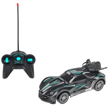 Imagem de Carro de Controle Remoto com Efeito de Fumaça, 18cm, Escala 1:20, Preto e Verde, 10km/h