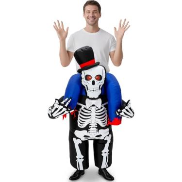 Imagem de VioraWhite Fantasia inflável para adultos, fantasia divertida e extravagante para cosplay de Carnaval de Halloween, Múltiplas, 61-74 inches