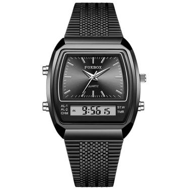 Imagem de relógio esportivo digital à prova dágua em  aço inoxidavel  masculino