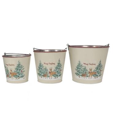 Imagem de Cachepot De Renna De Metal 18Cm C/3Un 1089303