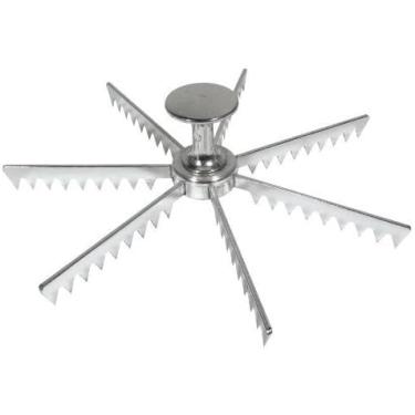 Imagem de Marcador de torta comercial com 7 cortes – Ferramenta de alumínio fundido resistente para torta e divisória de bolo, prata – Ferramenta de cozimento em fatias para padaria, restaurante, café ou uso