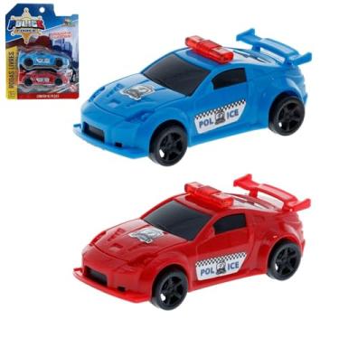 Imagem de Kit Com 2 Carrinhos de Polícia Sortidos Infantil Art Brink - Carro Corrida Policia - Caminhao Aventura Sobre Rodas Carro Carrinho - PANAMI