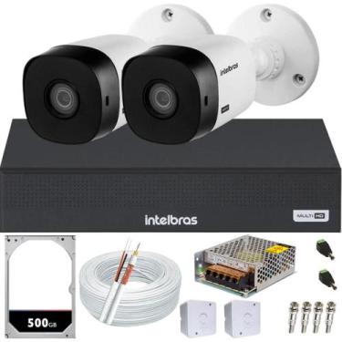 Imagem de Kit 2 Câmeras Intelbras segurança monitoramento completo Full Hd 1080p