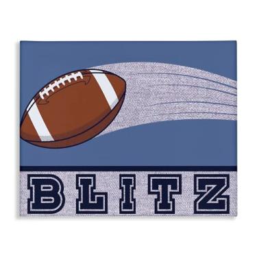 Imagem de Stupell Industries Arte de parede em tela de futebol vintage Blitz, design por Marcus Prime, 61 x 76 cm