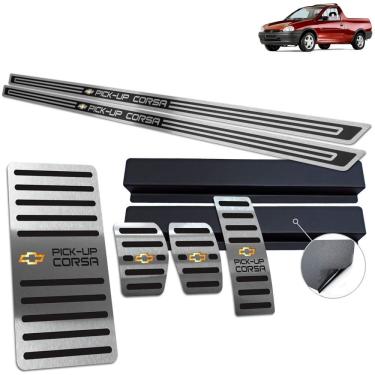 Imagem de Descanso Pedaleira Soleira Chevrolet Pick-Up Corsa Preto