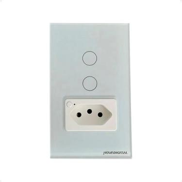 Imagem de Interruptor Tomada Inteligente Wi-Fi 2 Botões NovaDigital - Nova Digit