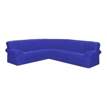 Imagem de Capa de Sofá DE Canto 5 ou 6 Lugares Elasticada Malha Gel - ARETHA ENX