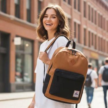 Imagem de Mochila Unissex Escolar  Estilo Casual e Espaçosa - Chenson, Único, Pr