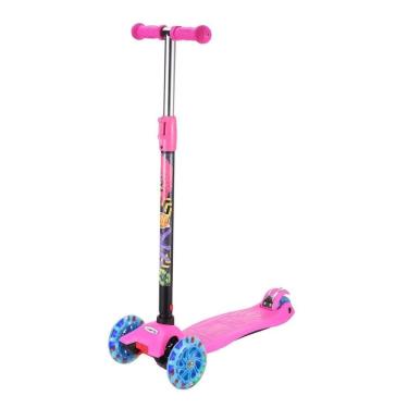 Imagem de Patinete Radical New Plus Infantil Rosa Com Altura Ajustável