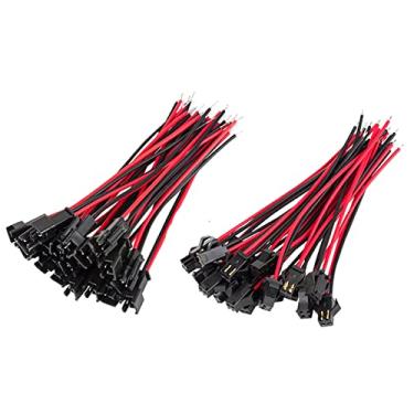Imagem de RGBZONE 20 pares JST SM 2 pinos plugue macho para fêmea EL cabo conector adaptador para fita de luz LED 3528 5050 (conector JST SM 2 pinos)
