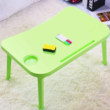 Imagem de Bandejas de cama de servir café da manhã ajustáveis dobráveis com flip top e pernas suporte de mesa de computador mesa dobrável para laptop mesa de notebook (cor: D) (E)