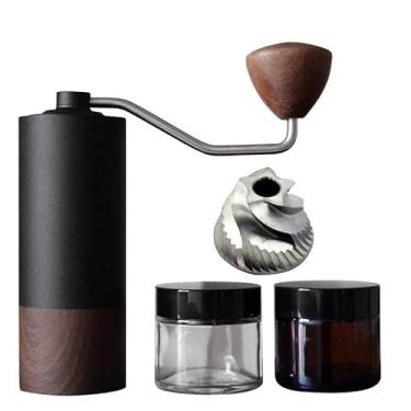 Imagem de 5sssallefaa Moedor de café manual, moedor de café portátil, moedor de café de alumínio, moedor de grãos de café, moedor cônico de 25 g (cor: B)