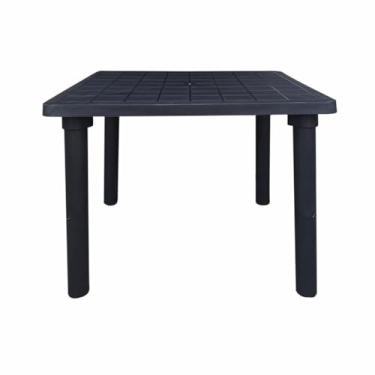 Imagem de Mesa Dobrável Desmontável Pés Removíveis Camping Área de Lazer Piscina(PRETA)