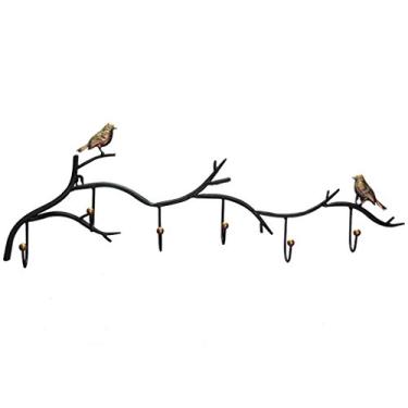 Imagem de xilinshop Rack organizador de cabide suporte de parede cabide de entrada chave gancho criativo sem perfuração gancho de parede chapéu e guarda-chuva (cor: B)