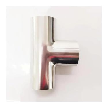 Imagem de WWECCQIJ Tubo de 32 mm 3,16 cm OD Butt Welding Tee 3 Way SUS 304 Divisor de encaixe de aço inoxidável Homebrew Beer Wine