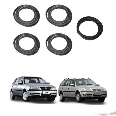 Imagem de Kit 4 Borrachas Porta e Porta Mala Gol Parati G2 G3 G4