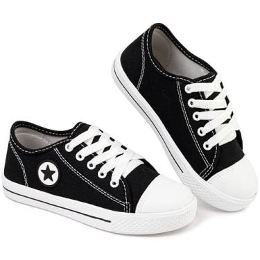 Imagem de Tênis Infantil Clássico Star em Lona Preto, Escola Aulas Brincar, Leve Confortável, 20 a 34 (132-star-preto-24)