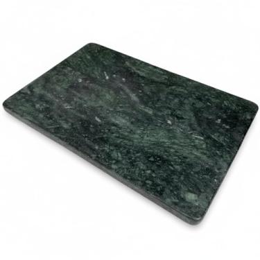 Imagem de KC KULLICRAFT Home Basics Bandeja de mármore multiuso para pastelaria com pés antiderrapantes para estabilidade e proteção contra arranhões para bancada. Fácil de limpar, trivet, verde (20 cm x 30 cm)