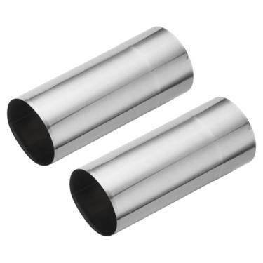 Imagem de PATIKIL Tubo de fogão de 8 x 20 cm, 2 peças de aço inoxidável engrossado alongado barraca reta fogão chaminé tubo extensão de combustão para acampamento fogão ventilação aquecedor de água fumaça