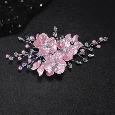 Imagem de Bandanas femininas feitas à mão de cristal com flor de pérola