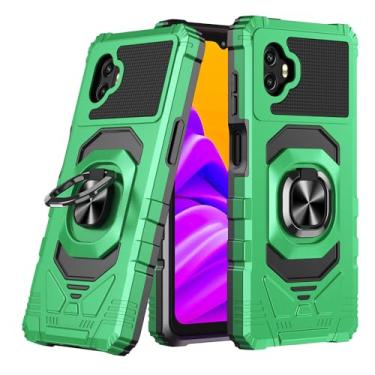 Imagem de Eaglecell - Para Samsung Galaxy XCover7 Pro, XCover6 Pro (SM-G766, SM-G736) - Capa protetora à prova de choque com suporte de anel - RS7 verde