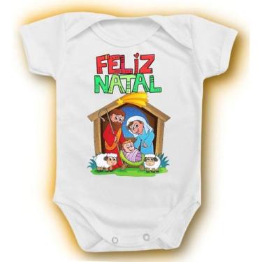Imagem de Body Para Bebê De Natal Jesus Presépio Família Menino Menina - Borizin