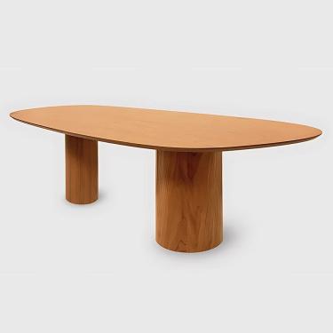 Imagem de Mesa de Jantar Orgânica em Madeira Maciça para 8 Lugares 220x110cm Dakota CCS