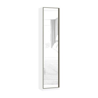 Imagem de Guarda Roupa Sapateira 1 Porta 50cm Branco Com Espelho