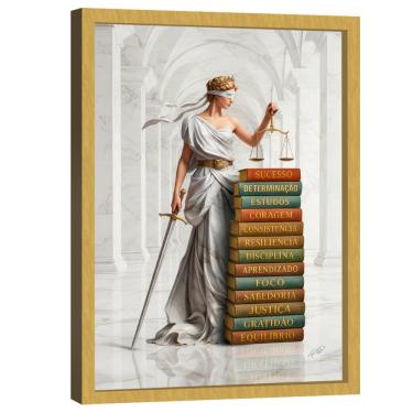 Imagem de Quadro Decorativo Deusa da Justiça Livros