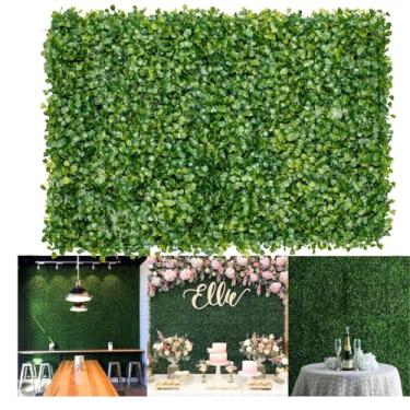 Imagem de Kit 10 Placas de Jardim Vertical Buchinho Grama Artificial Parede Muro Inglês Vertical Cheio Premium
